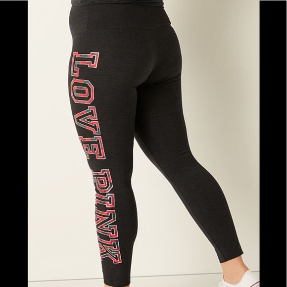Pink Victoria’s Secret Cotton High Waist Full Length Legging NWT - Picture 1 of 8